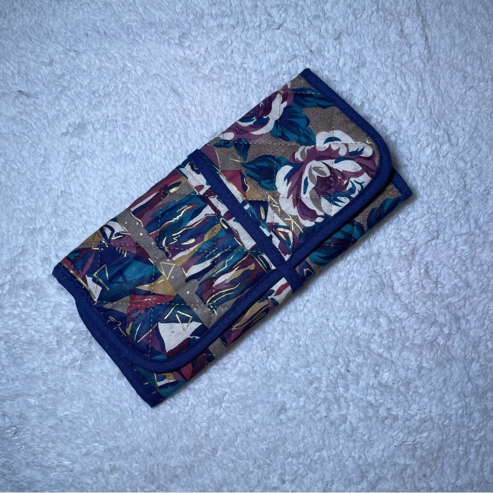 Vintage Floral Travel Cosmetic/Jewelry Bag